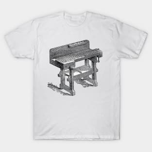 Woodworking bench - vintage book illustration from The children's library of work and play by Edwin W. Foster 1911 T-Shirt